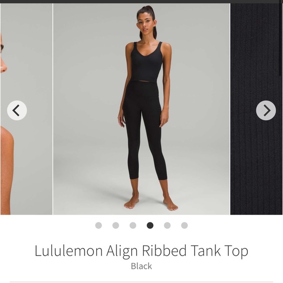 Lululemon ribbed align tank Black Sz 8 - Picture 3 of 7